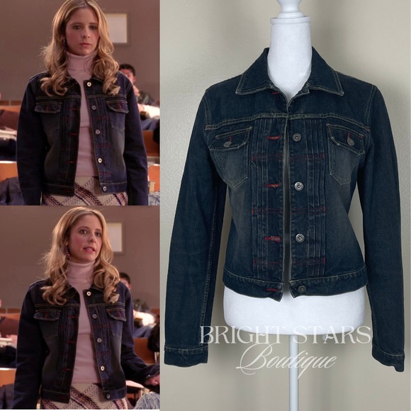 Jackets & Blazers - Rare Denim Jacket ASO Buffy Summers Buffy the Vampire Slayer Y2K Faded Wash